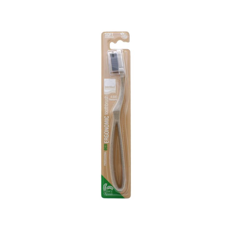 Intermed Professional eco Ergonomic Οδοντόβουρτσα Soft Beige 1 τμχ
