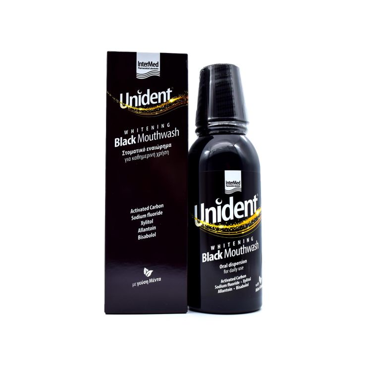 Intermed Unident Whitening Black Στοματικό Διάλυμα 250ml