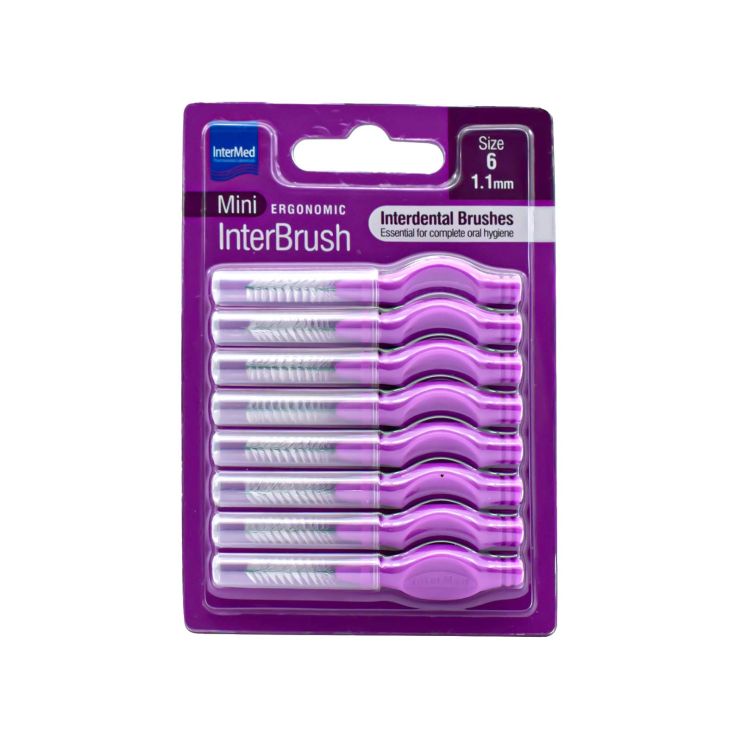 Intermed Mini Ergonomic InterBrush Size 6 Μωβ 8 τμχ