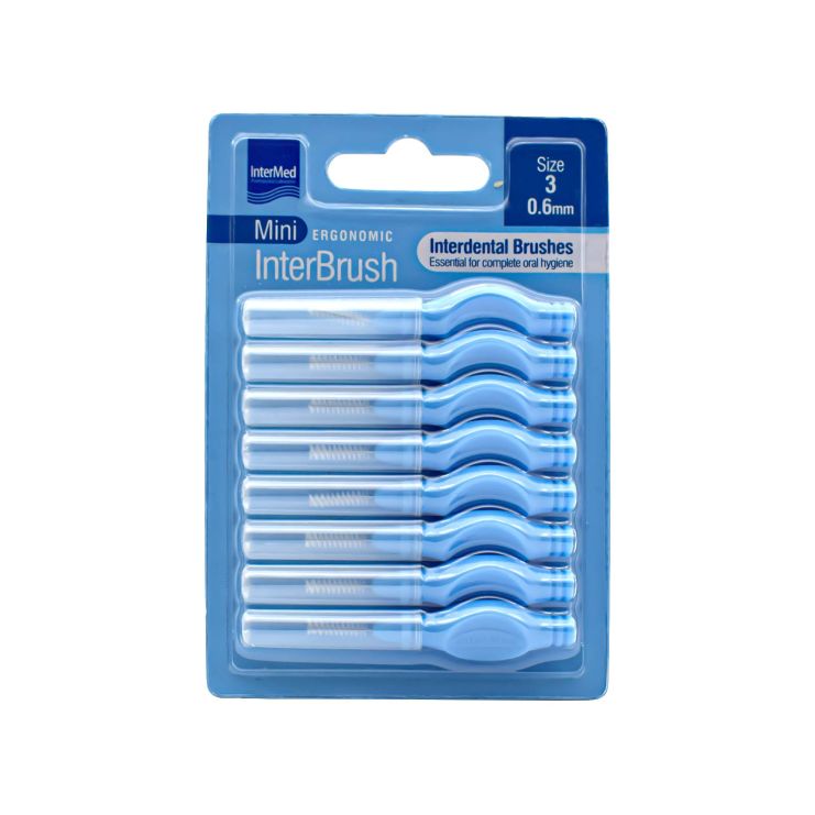Intermed Mini Ergonomic InterBrush Size 3 Μπλε 8 τμχ