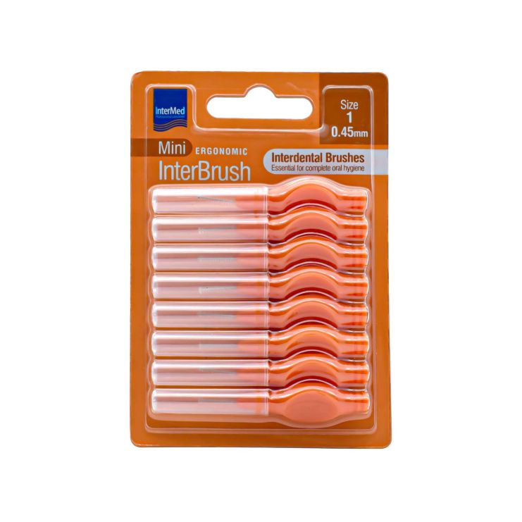 Intermed Mini Ergonomic InterBrush Size 1 Πορτοκαλί 8 τμχ