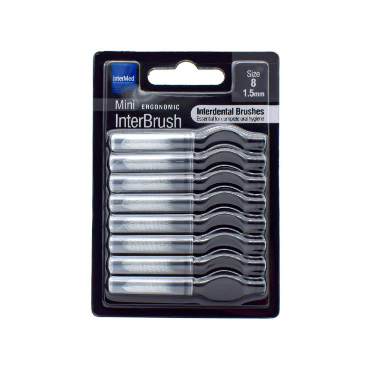 Intermed Mini Ergonomic InterBrush Size 6 Μαύρο 8 τμχ