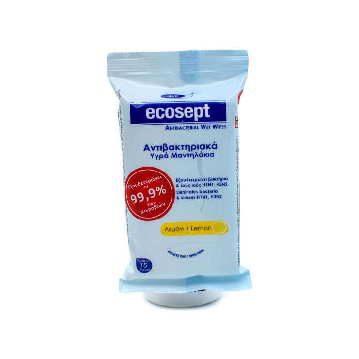 Ecofarm Υδατικό Οξυγονούχο Διάλυμα Οξυζενέ  240ml & Ecosept Υγρά Αντιβακτηριακά Μαντηλάκια 15 τμχ