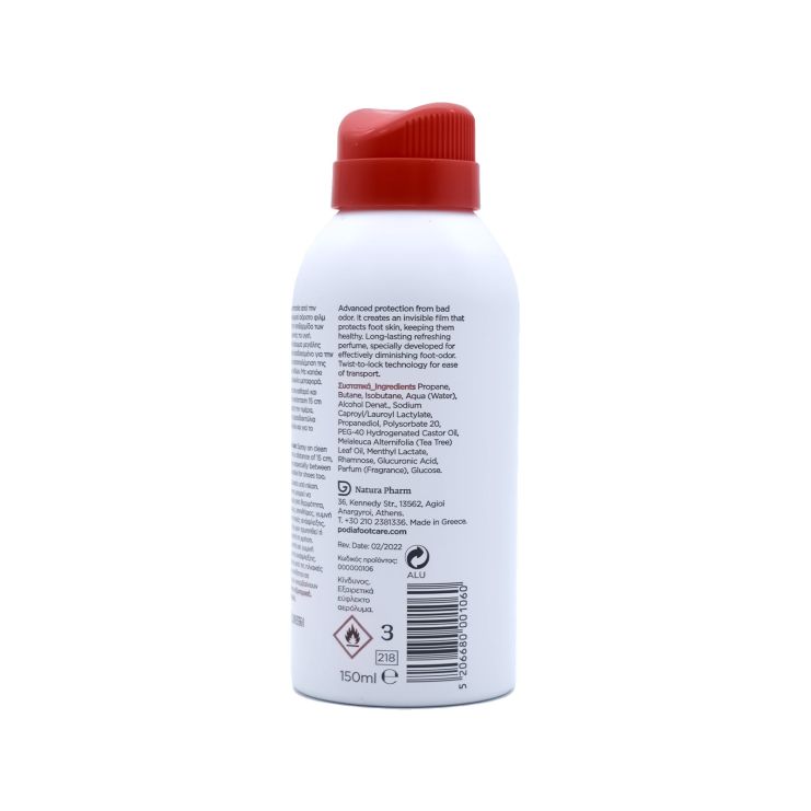 Podia Κακοσμία Spray Αποσμητικής Προστασίας Ποδιών 150ml