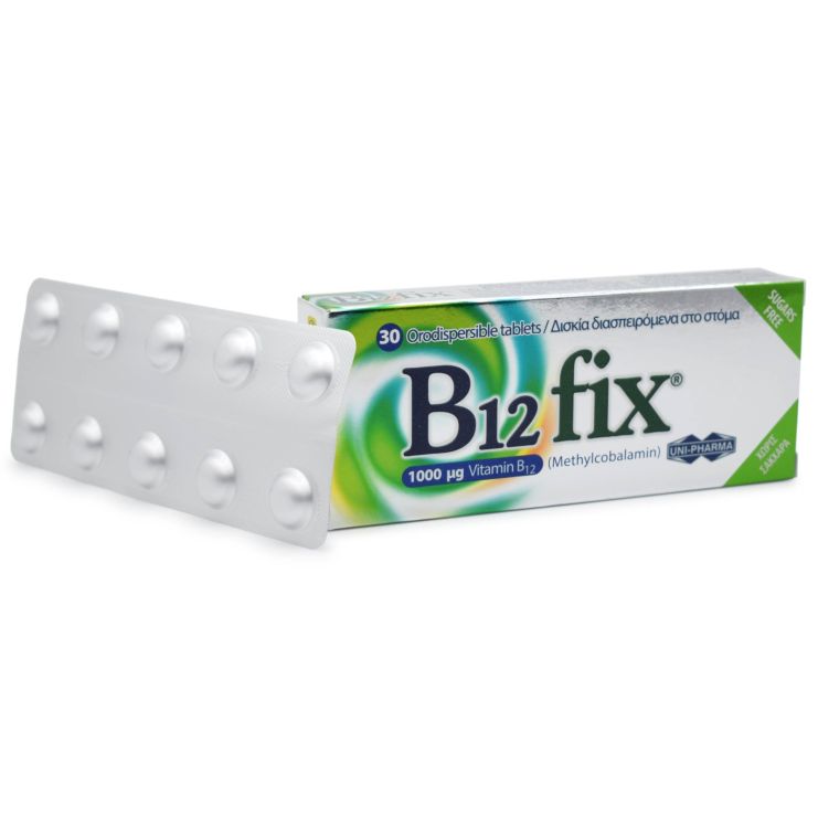 Uni-Pharma B12 fix 1000μg 30 ταμπλέτες