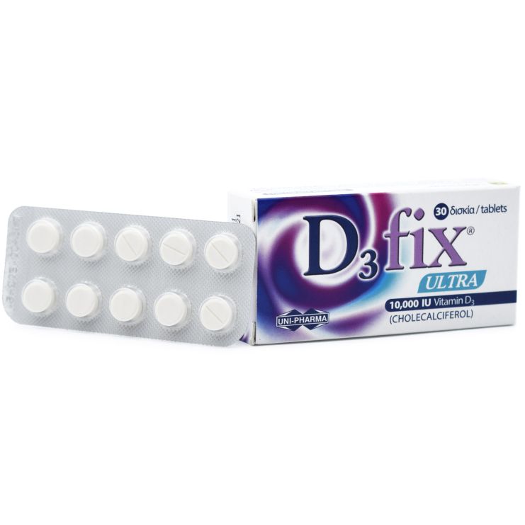 Uni-Pharma D3 Fix Ultra 10000iu 30 δισκία 