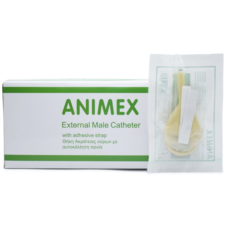 Animex Θήκη Ακράτειας Ούρων με Αυτοκόλλητη Ταινία Medium 25mm (ΔΑΝ 150-25) 1 τμχ
