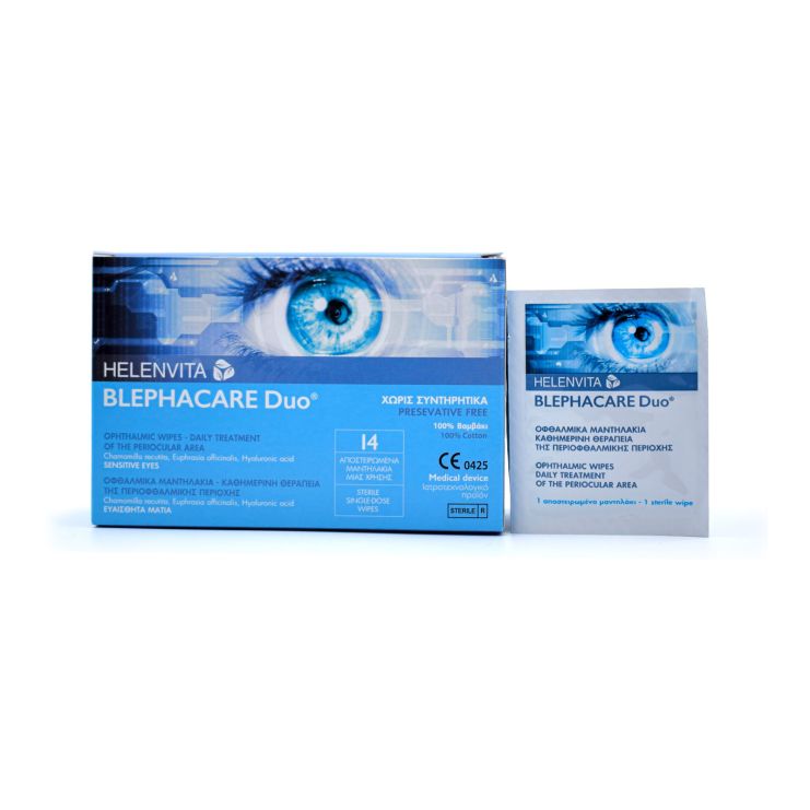 Helenvita BlephaCare Duo Υγρά Μαντηλάκια 14 τμχ 