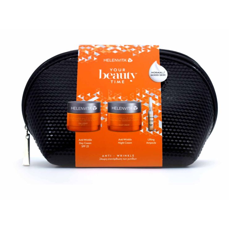 Helenvita Beauty Time Anti-Wrinkle Day Cream SPF25 50ml & Night Cream N/M Skin 50ml & Lifting Serum 2ml 