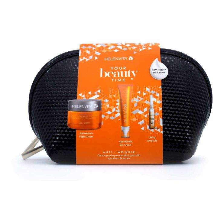 Helenvita Beauty Time  Anti-Wrinkle Dry Skin Night Cream 50ml & Eye Cream 15ml & Lifting Serum 2ml