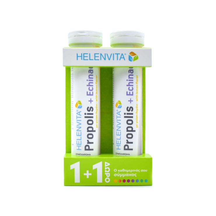 Helenvita Propolis & Echinacea για την Ενίσχυση του Ανοσοποιητικού Λεμόνι 2 x 20 αναβράζοντα δισκία 