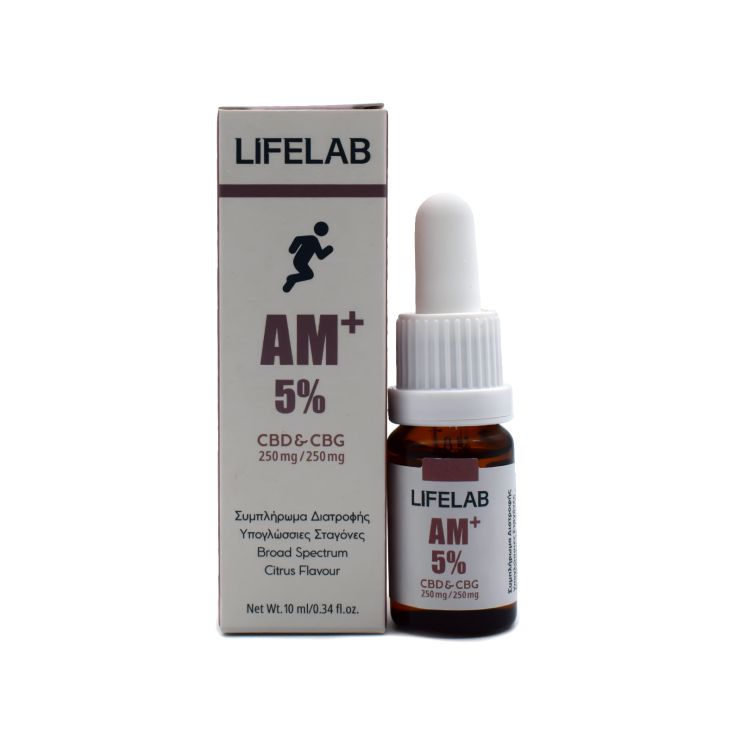 Lifelab AM+ CBD 250mg & CBG 250mg 10ml