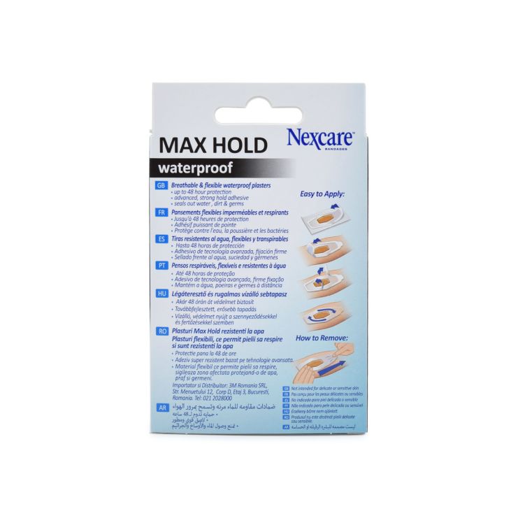 3M Nexcare Max Hold Waterproof Αδιάβροχα Αυτοκόλλητα Επιθέματα 12 τμχ