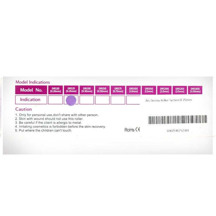 AG  Derma Roller System Προσώπου Κεφαλής  0.50mm