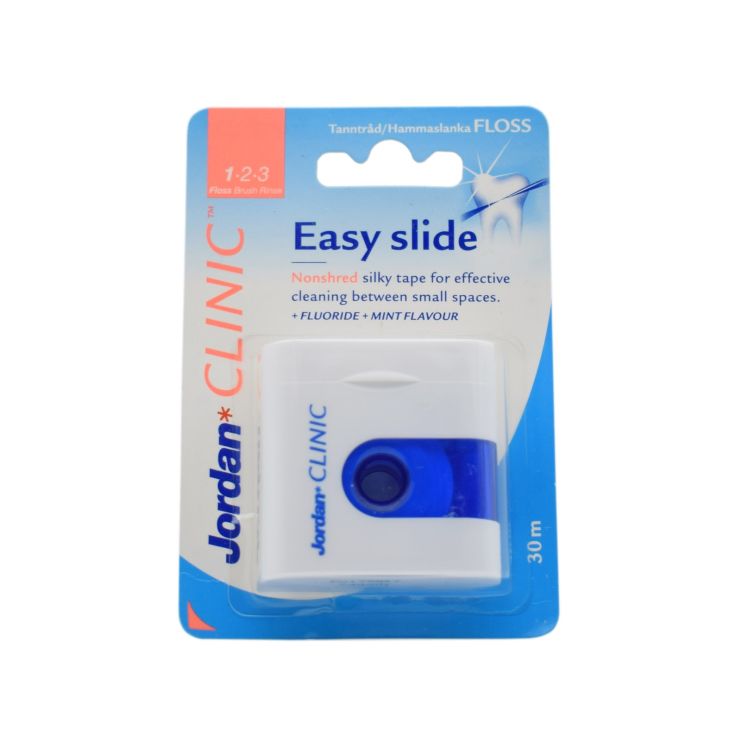 Jordan Clinic Easy Slide Floss Οδοντικό Νήμα 30m