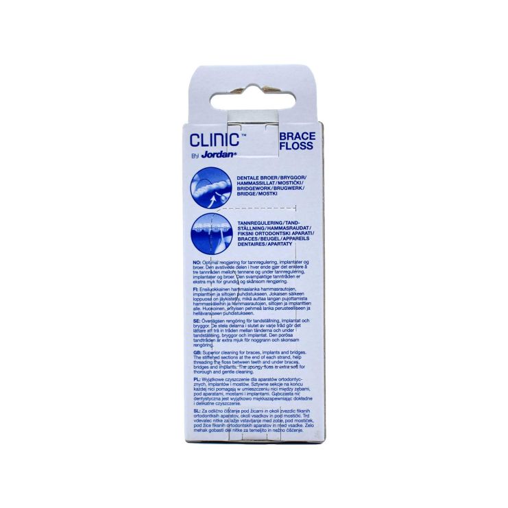 Jordan Clinic Brace Floss Οδοντικό Νήμα 50τμχ