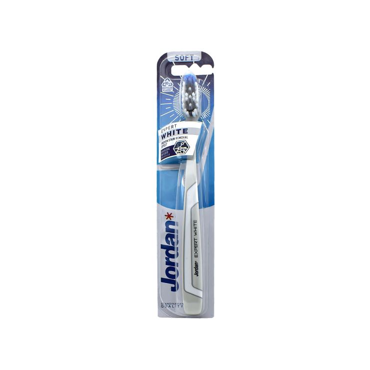 Jordan Οδοντόβουρτσα Expert White Soft Λευκό Γκρι 7046110042953