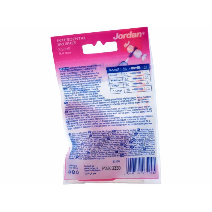 Jordan Clinic Brush Between Μεσοδόντια Βουρτσάκια Ροζ 0,4 10 τμχ