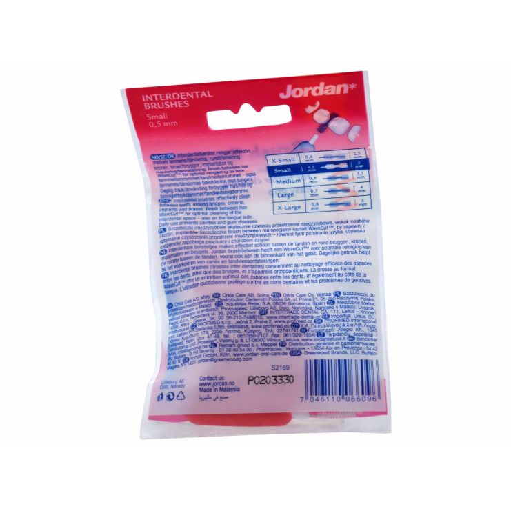 Jordan Clinic Brush Between Μεσοδόντια Βουρτσάκια Κόκκινο 0.5mm 10 τμχ