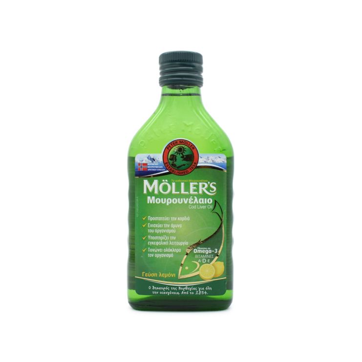 Moller's Cod Liver Oil Μουρουνέλαιο Λεμόνι  250ml 