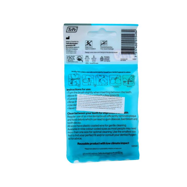 TePe Original Μεσοδόντια Βουρτσάκια Size 7 1.3mm Γκρι 8 τμχ