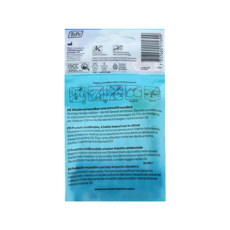  TePe Original Interdental Brush Size 3 0.6mm Blue 8 pcs