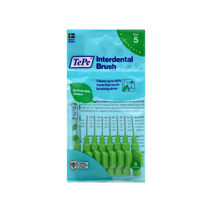 TePe Original Μεσοδόντια Βουρτσάκια Size 5 0.8mm Πράσινο 8 τμχ