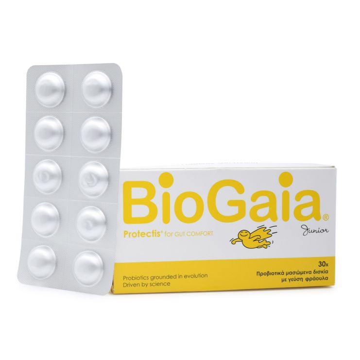 BioGaia ProTectis Junior Φράουλα 30 μασώμενες ταμπλέτες