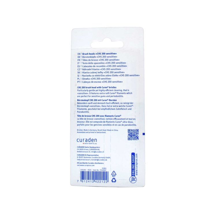 Curaprox CHS 200 Hydrosonic Easy Sensitive Spare Heads 2 pcs