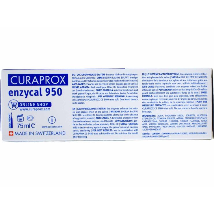 Curaprox Enzycal 950 χωρίς SLS Οδοντόκρεμα 75ml