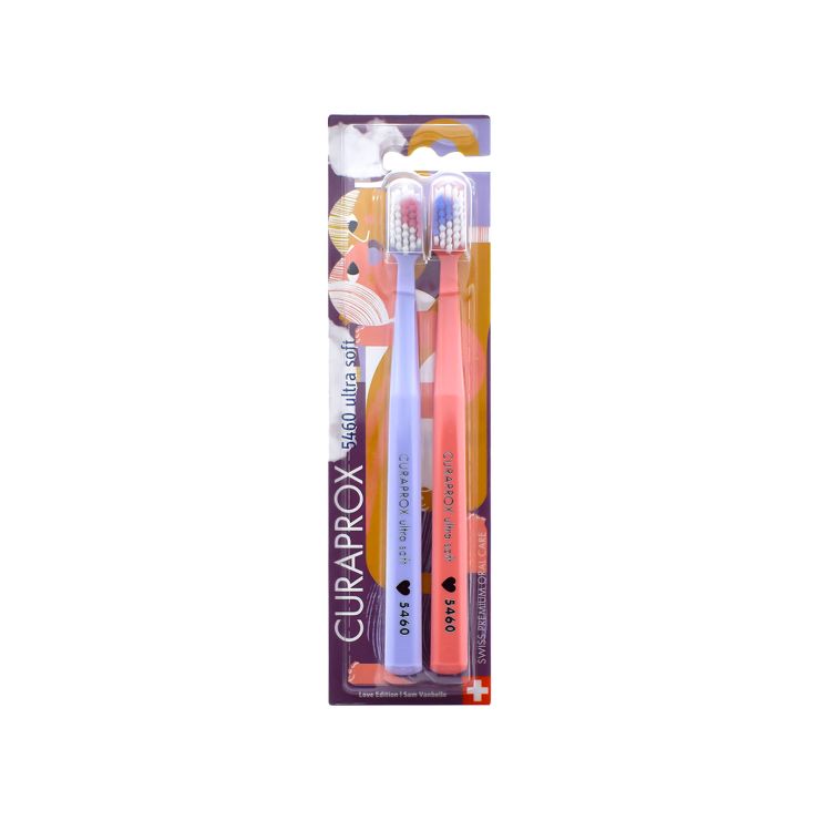 Curaprox Love Edition CS 5460 Ultra Soft Ροζ Ανοιχτό Μωβ  2 τμχ