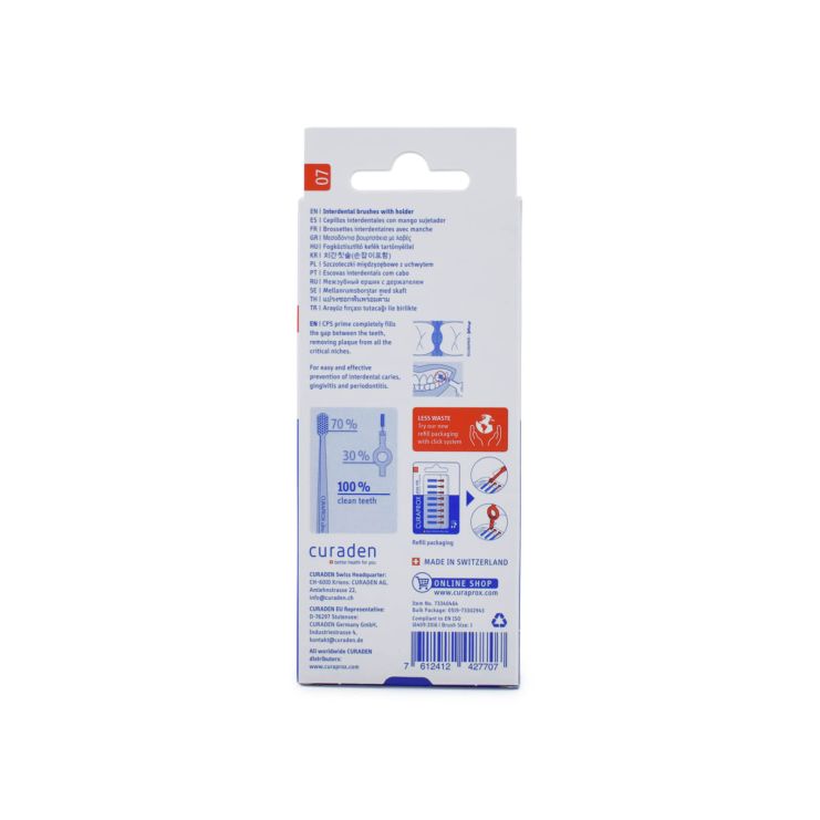Curaprox CPS Prime Start 07 Κόκκινο 2 Λαβές - 5 Βουρτσάκια