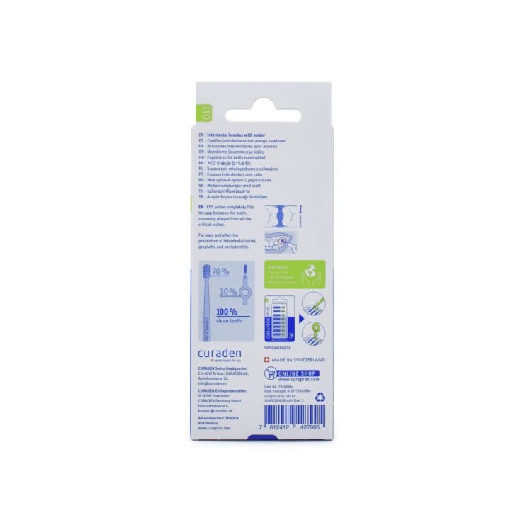 Curaprox CPS Prime Start 011 Πράσινο 2 Λαβές - 5 Βουρτσάκια 