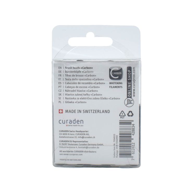 Curaprox Hydrosonic Black Is White Carbon Ανταλλακτικές Κεφαλές 2 τμχ