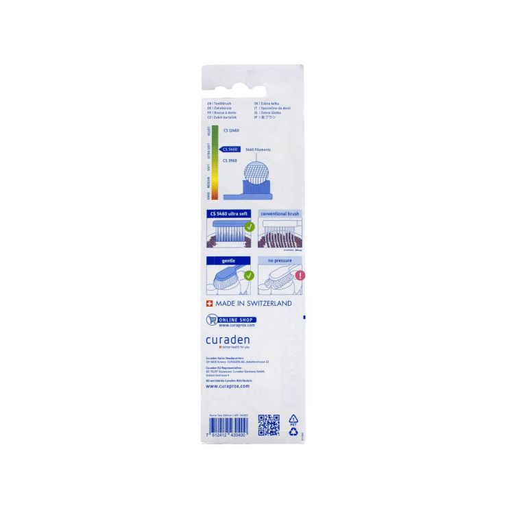 Curaprox Duo Hento Toto Edition CS 5460 Ultra Soft Transparent Yellow 2 toothbrushes
