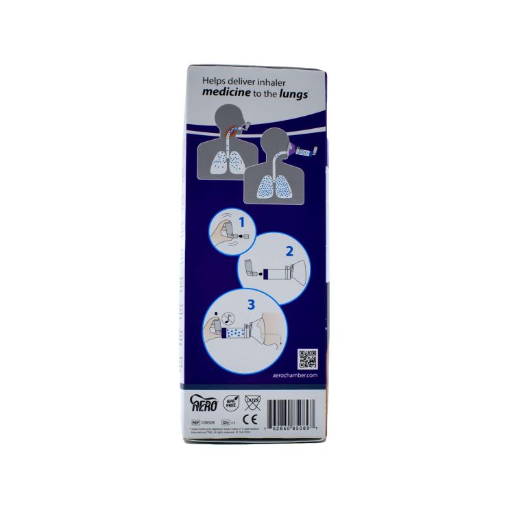 AeroChamber Plus Flow Vu Αεροθάλαμος Εισπνοών με Μάσκα Small 5+ ετών 1 τμχ