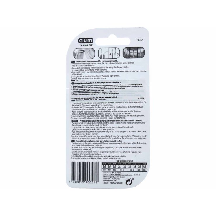 Sunstar Gum Trav-Ler 1612 Μεσοδόντια Βουρτσάκια 1.4mm 6 τμχ