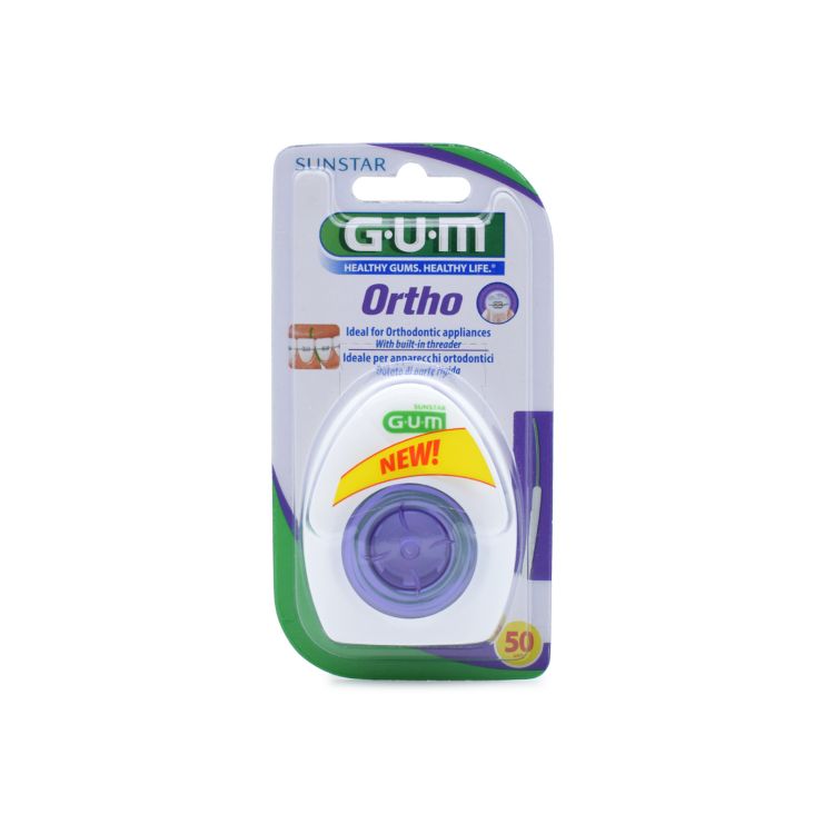 Sunstar Gum Ortho Floss Οδοντικό Νήμα 50 χρήσεων 