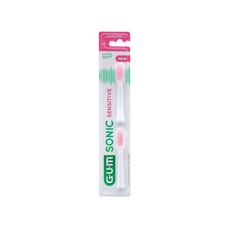 Sunstar Gum Sonic Sensitive 4111 Ultra Soft Ανταλλακτικές Κεφαλές Λευκό 2 τμχ