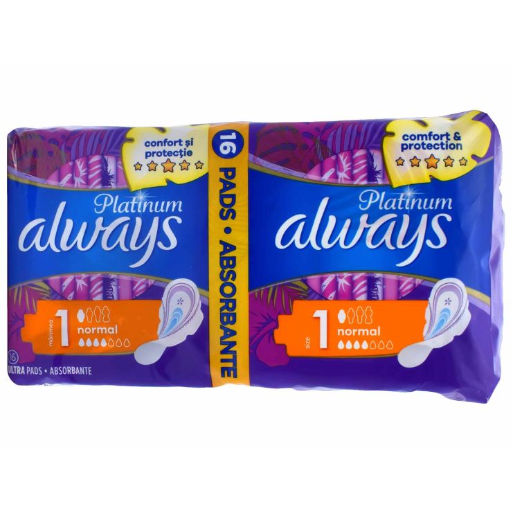 Always Platinum Μέγεθος 1 Normal 16 σερβιέτες