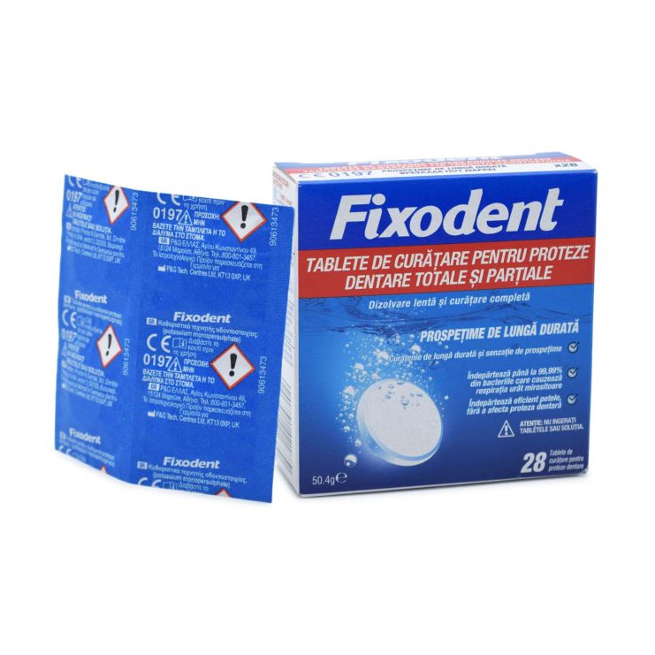 Fixodent Ταμπλέτες Καθαρισμού Για Ολικές & Μερικές Τεχνητές Οδοντοστοιχίες 28 τμχ