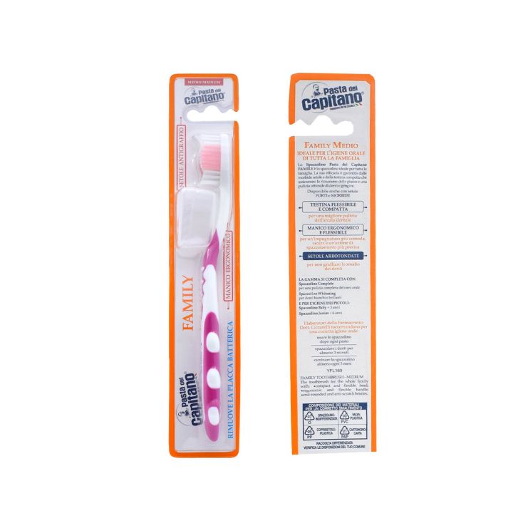 Ciccarelli Pasta del Capitano Family Οδοντόβουρτσα Medium Φούξια 8002140013621