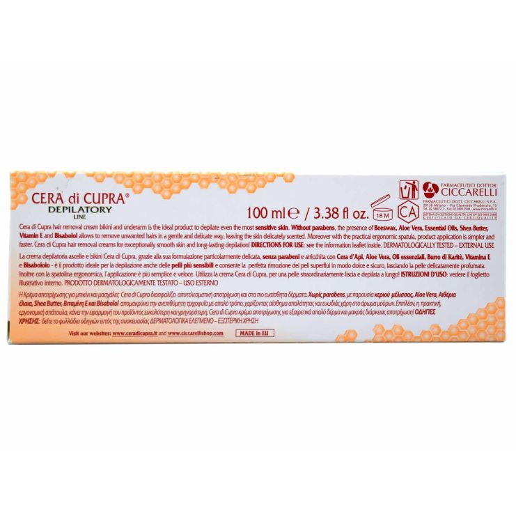 Cera di Cupra Bikini and Underarm Hair Removal Cream 100 ml