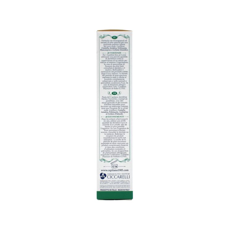 Ciccarelli Pasta del Capitano Natural Herbs Οδοντόκρεμα 75ml