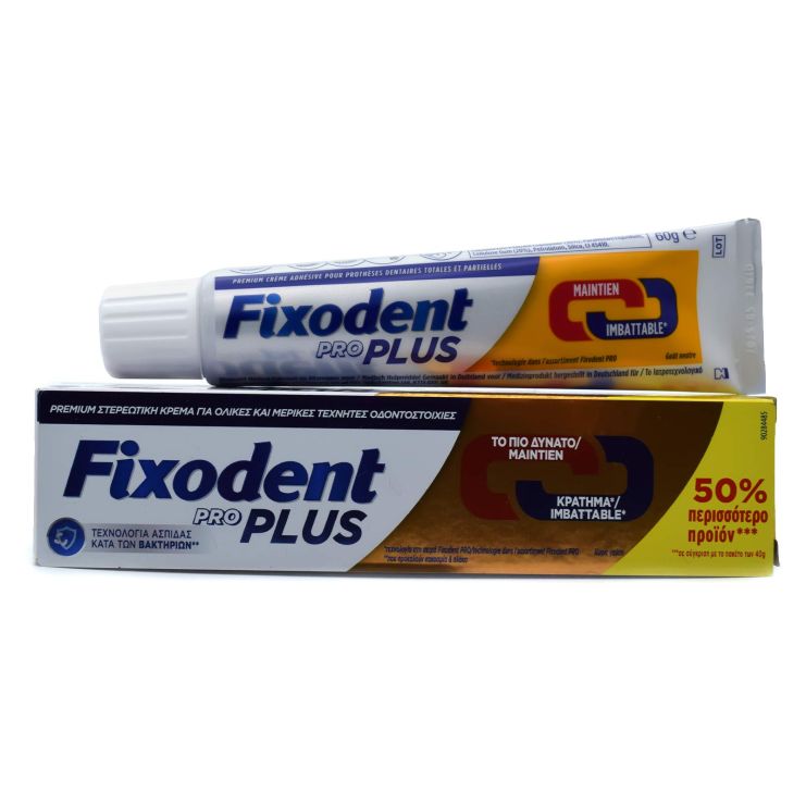 Fixodent Pro Plus Best Hold Στερεωτική Κρέμα Τεχνητής Οδοντοστοιχίας 60g