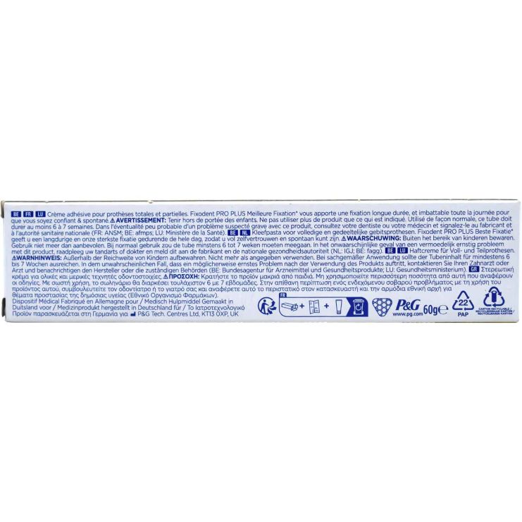Fixodent Pro Plus Best Hold Στερεωτική Κρέμα Τεχνητής Οδοντοστοιχίας 60g