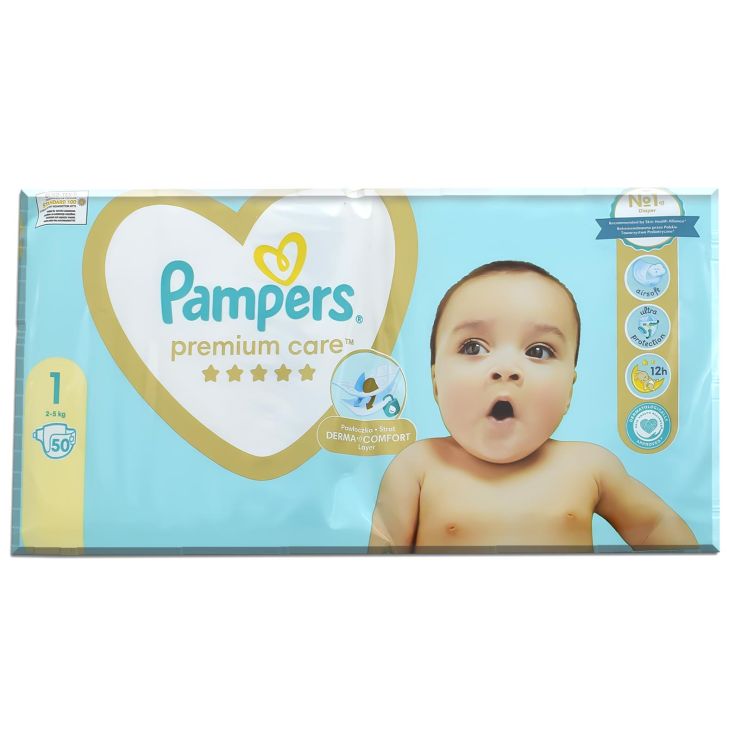 Pampers Premium Care No1 (2-5kg) 50 τμχ