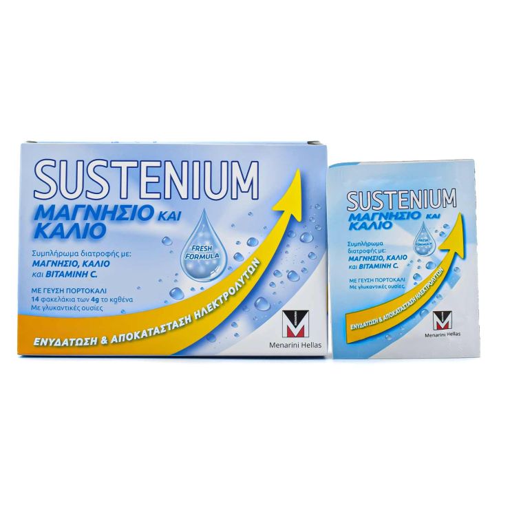 Menarini Sustenium Μαγνήσιο & Κάλιο 14 φακελάκια