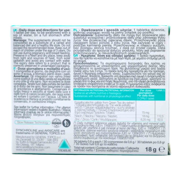 Synchroline Aknicare Combi Helps Maintain a Healthy Skin 30 tabs