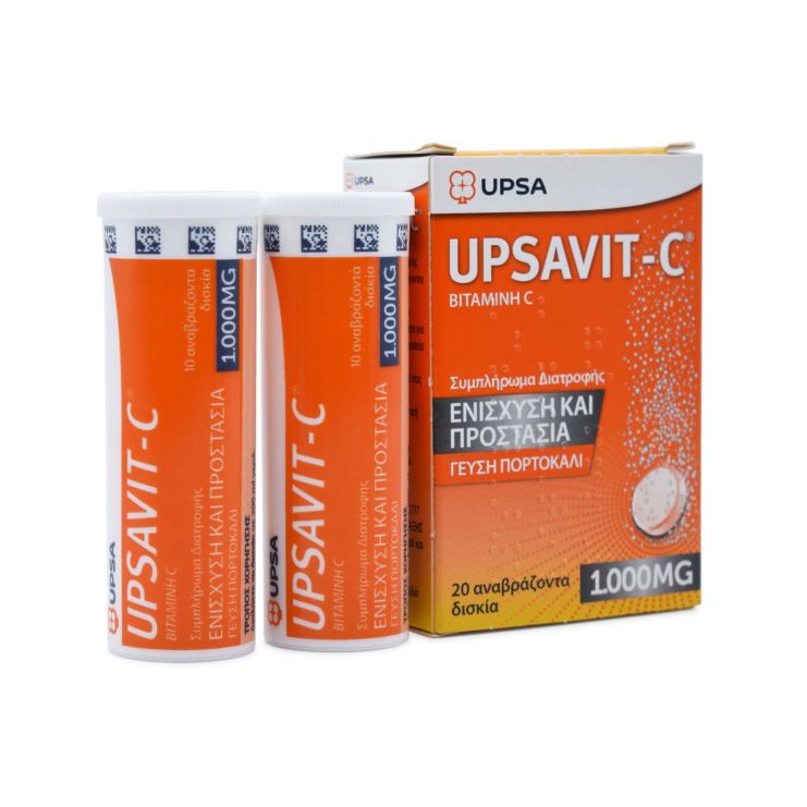 Upsa Vitamin C 1000mg Orange 20 αναβράζοντα δισκία